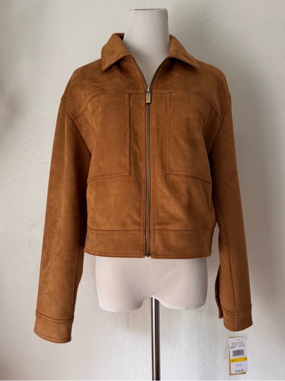NWT Michael Kors Suede Zip Jacket